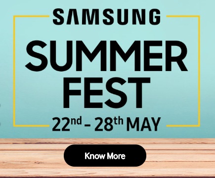 India Desire : Samsung Summer Fest [22nd To 28th May]- Verify Your E-mail And You Will Receive Rs 300 To Rs 2000 Discount Coupon